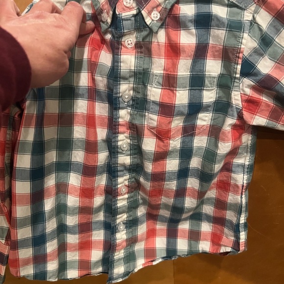 Plaid Kids Shirt - Red, Blue, and White - Picture 2 of 4